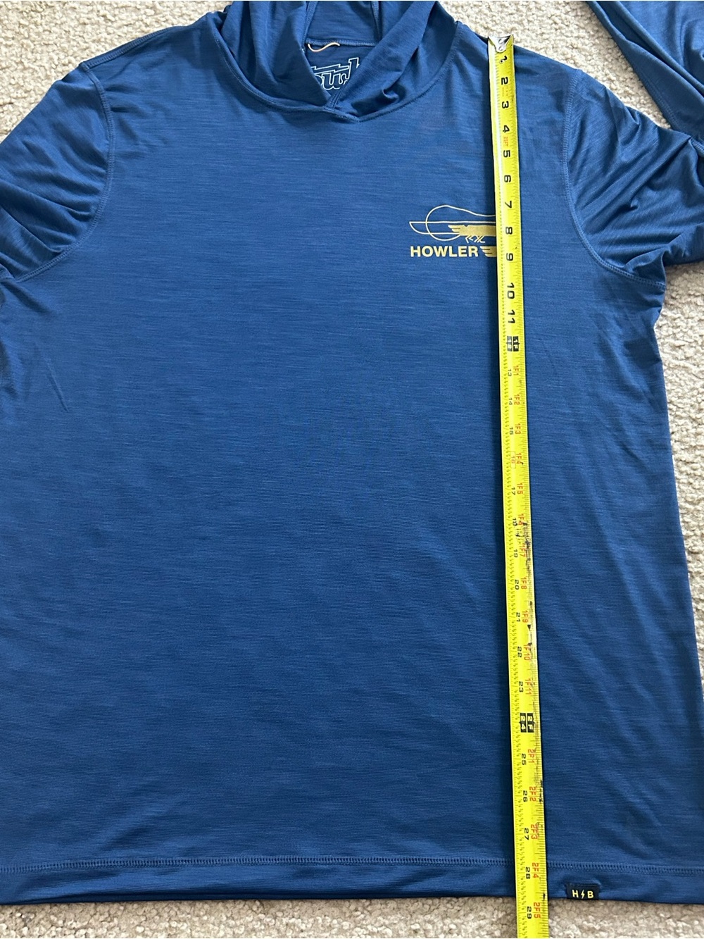 Howler Bros Pullover Mens Medium Blue HB Tech T Hooded UPF 50+ Sun Protection - Picture 7 of 8